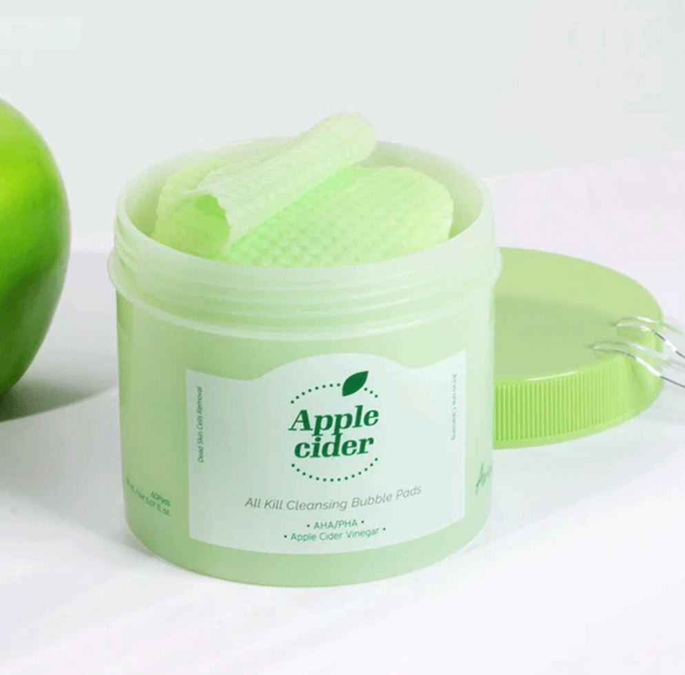 Cleansing Bubble Pads: Apple Cider (AHA +PHA, 60 pads)